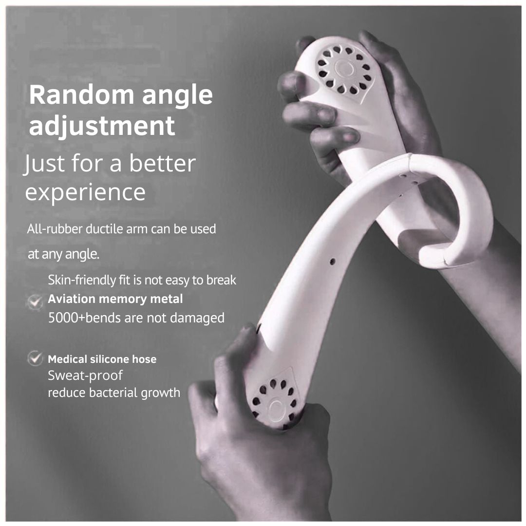 Portable Neck Fan, Hands Free Wearable Bladeless Fan, Ultra Light Rechargeable Mini USB Fan for Travel/Home/Office, 3 Speeds