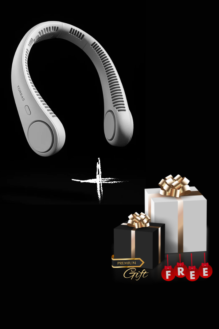 Portable Neck Fan, Hands Free Wearable Bladeless Fan, Ultra Light Rechargeable Mini USB Fan for Travel/Home/Office, 3 Speeds