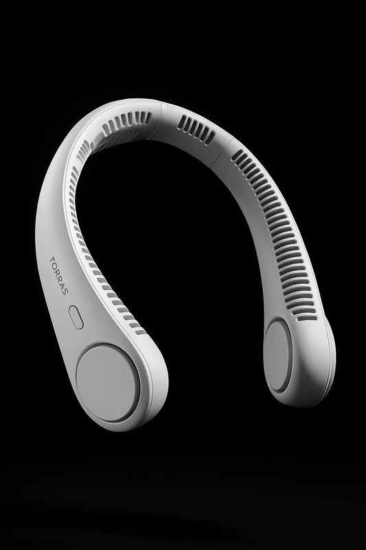 Portable Neck Fan, Hands Free Wearable Bladeless Fan, Ultra Light Rechargeable Mini USB Fan for Travel/Home/Office, 3 Speeds